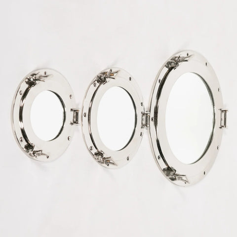 Extra Large Polished Port Hole Mirror