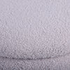 Grey Boucle Round Storage Stool With Chrome Legs