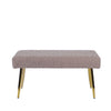 Beige Boucle Bench With Gold Legs - Kd