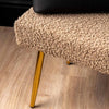 Beige Boucle Bench With Gold Legs - Kd