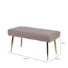 Beige Boucle Bench With Gold Legs - Kd