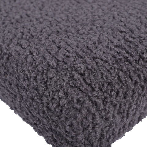Charcoal Grey Boucle Bench With Gold Legs - Kd