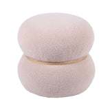Beige Boucle Ottoman