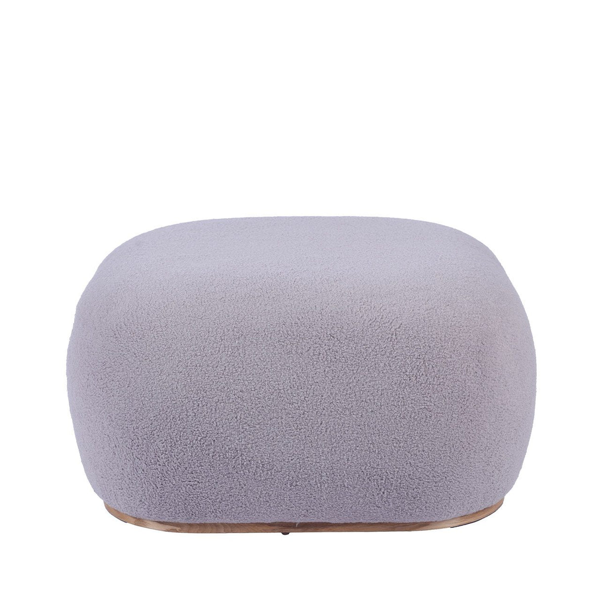 Grey Boucle Ottoman