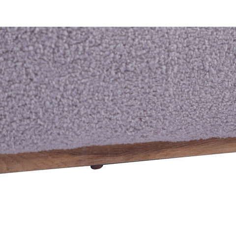 Grey Boucle Ottoman