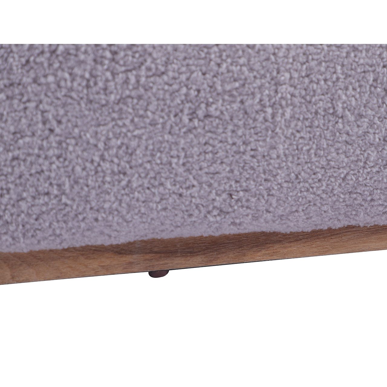 Grey Boucle Ottoman
