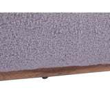 Grey Boucle Ottoman