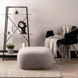 Grey Boucle Ottoman