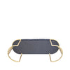 Black Velvet Tufted Bench With Gold Legs - Kd