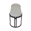 White Boucle Bench With Black Legs - Kd