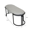 White Boucle Bench With Black Legs - Kd