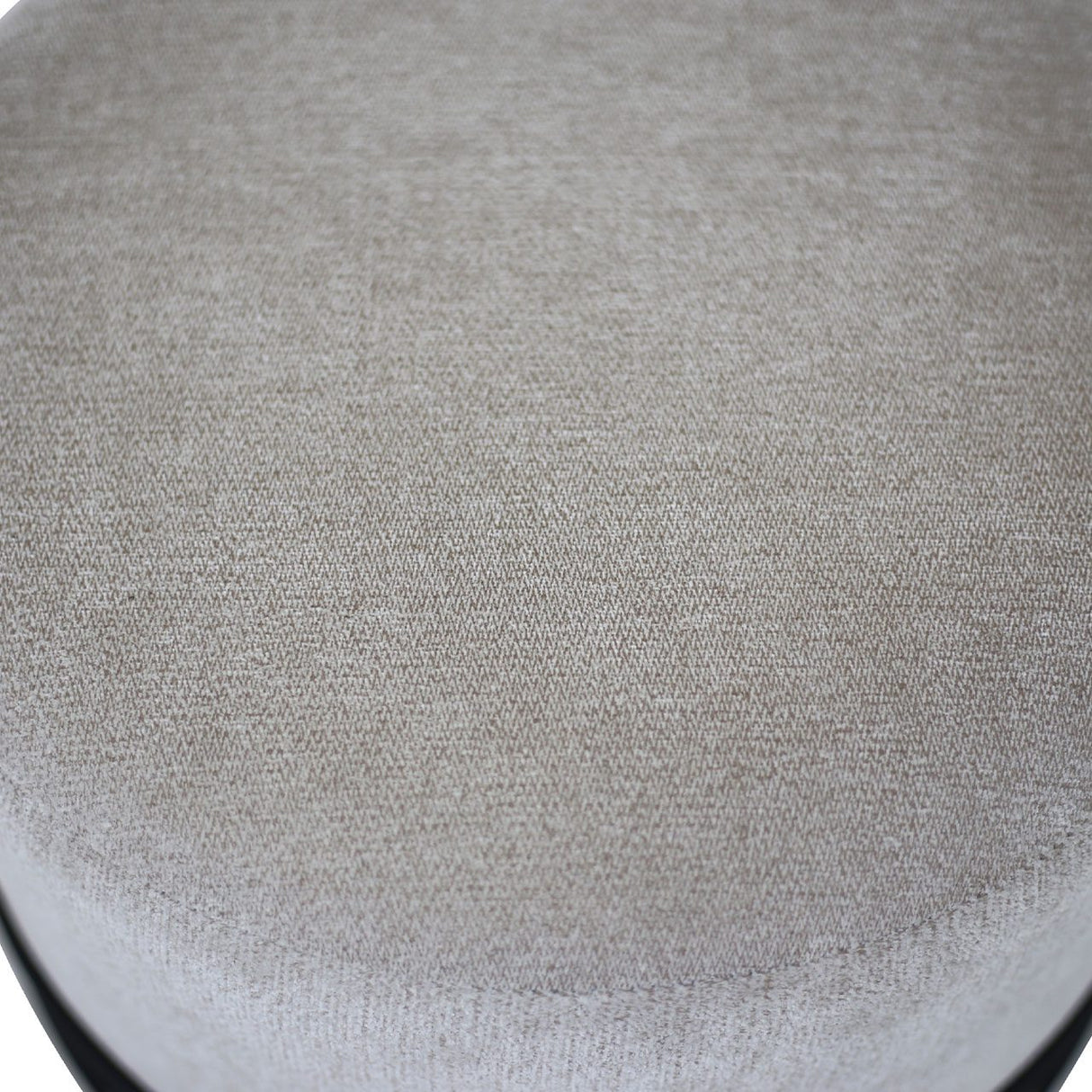Grey Linen Ottoman With Black Legs
