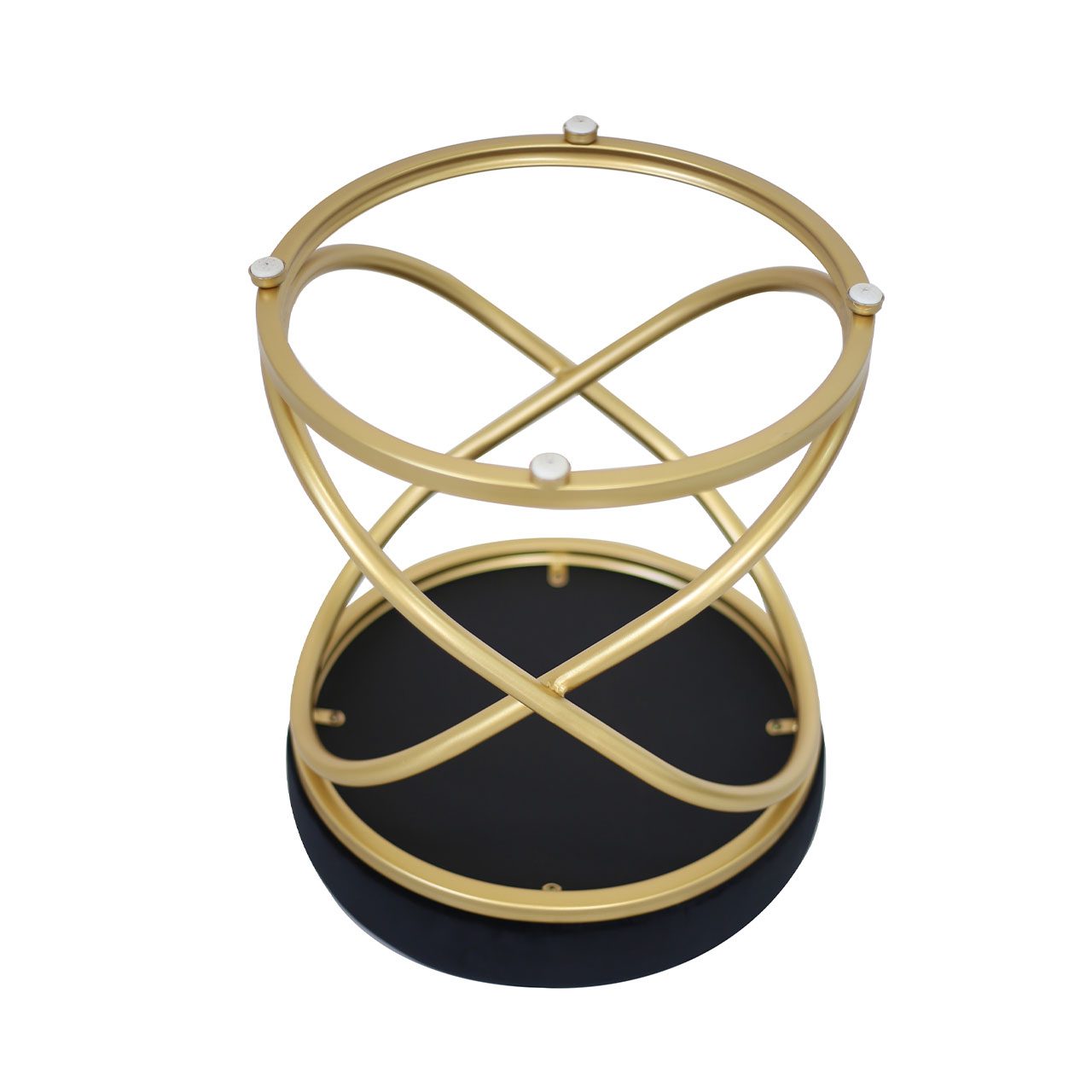 Black Velvet Rizzo Stool With Gold Legs