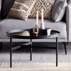 Franki Coffee Table - Glass and Black - FRA001