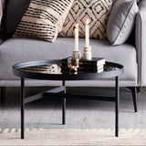 Franki Coffee Table - Glass and Black - FRA001