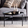 Franki Coffee Table - Glass and Black - FRA001