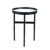 Franki Lamp Table - Glass and Black - FRA002