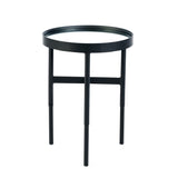 Franki Lamp Table - Glass and Black - FRA002