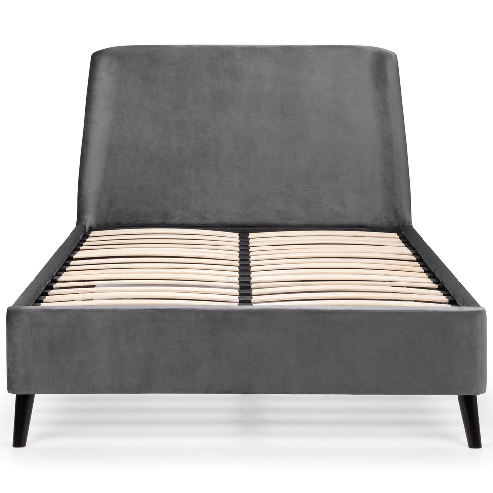 Frida Curved Velvet Bed - Teal / Double - FRI001