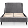 Frida Curved Velvet Bed - Teal / Double - FRI001