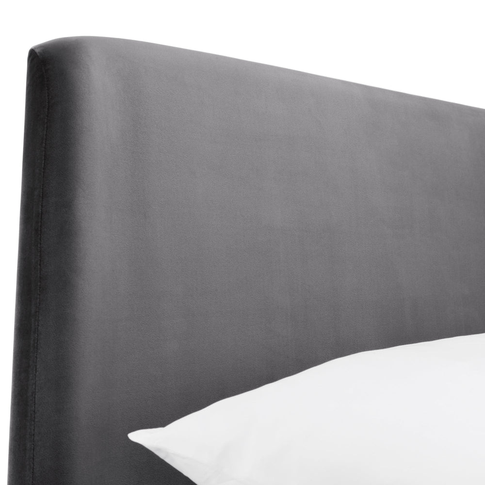 Frida Curved Velvet Bed - Teal / Double - FRI001