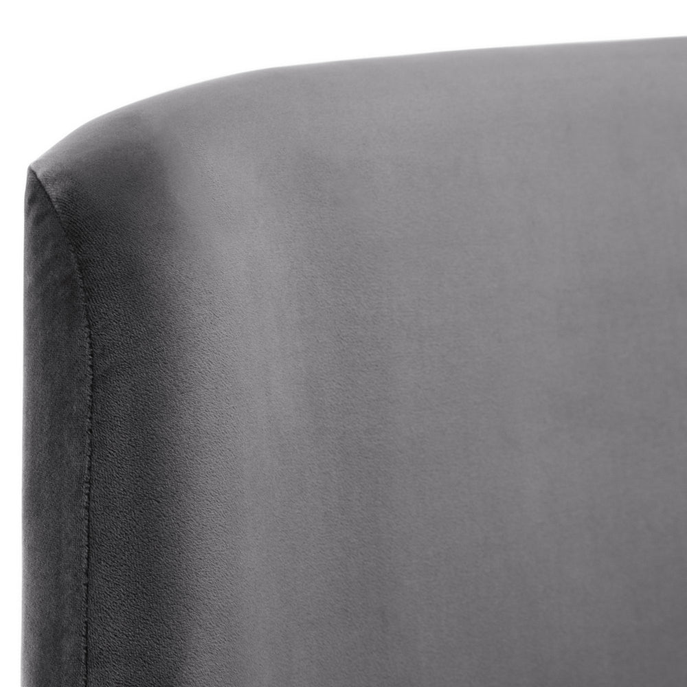 Frida Curved Velvet Bed - Teal / Double - FRI001