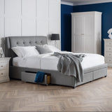 Fullerton 4 Drawer Bed - Grey / Double - FUL001