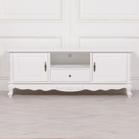 French White Large Cabinet TV Unit