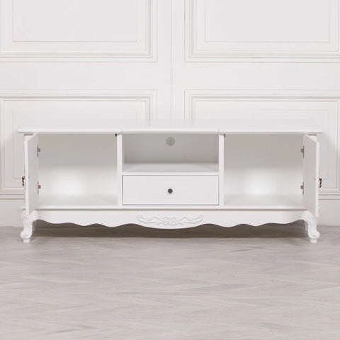 French White Large Cabinet TV Unit