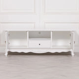 French White Large Cabinet TV Unit