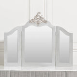 French Antique Silver Vanity Mirror