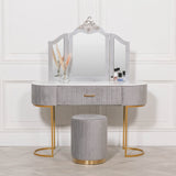 French Antique Silver Vanity Mirror