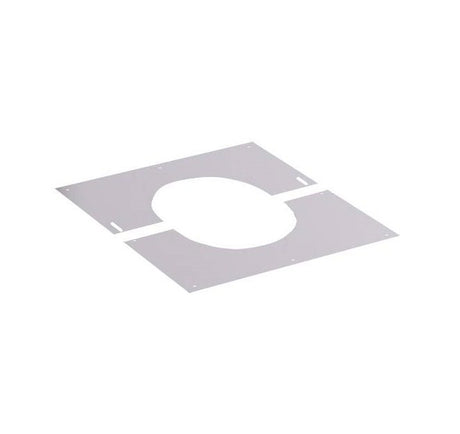 130mm Solinox Finishing Plate at a 30-degree angle, featuring a sleek design with an oval cutout and multiple mounting holes for easy installation.