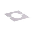 130mm Solinox Finishing Plate at a 30-degree angle, featuring a sleek design with an oval cutout and multiple mounting holes for easy installation.