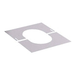 130mm Solinox Finishing Plate at a 45-degree angle, featuring a sleek design with an oval cutout and multiple mounting holes for easy installation.