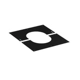130mm black Solinox finishing plate designed for a 30-degree angle, featuring an oval cutout and multiple mounting holes for easy installation.