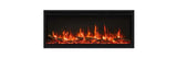 Atmos electric fire with realistic flame effect and log display.