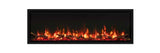 Atmos electric fire with realistic flame effect and log display. view 2