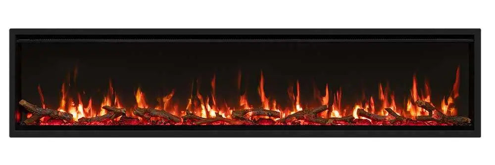 Atmos electric fire with realistic flame effect and log display. view 4