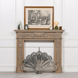 Chrome Folding Fire Screen