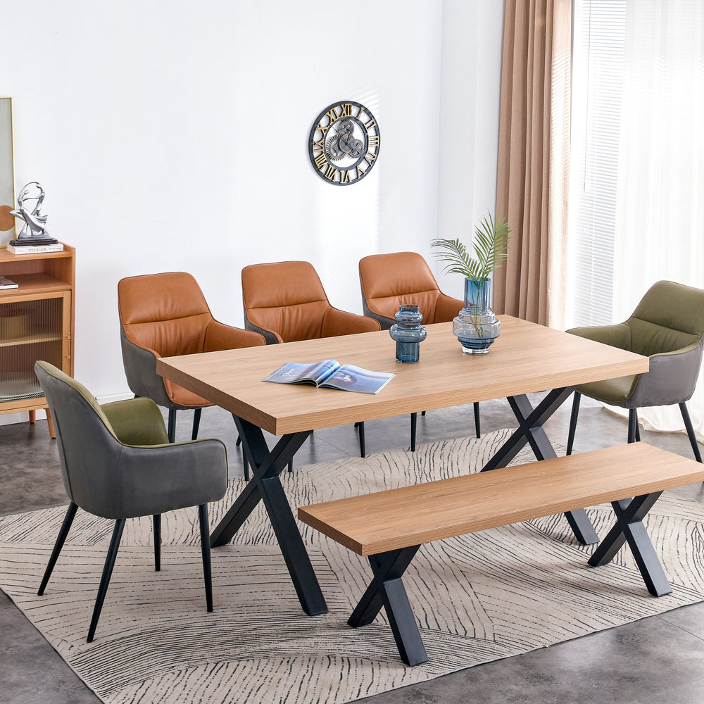 Fredrik Oak X Leg Table