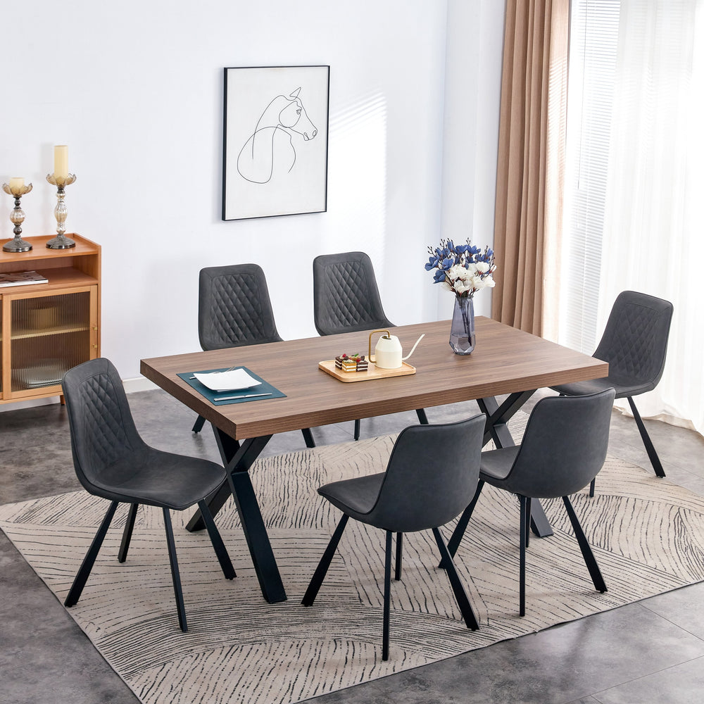 Fredrik Walnut X leg Table