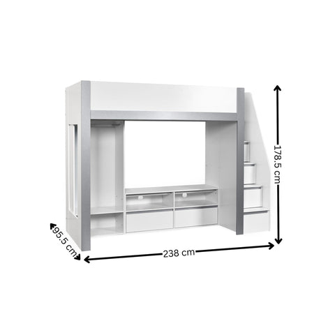 Gaia High Sleeper - White - GAI001