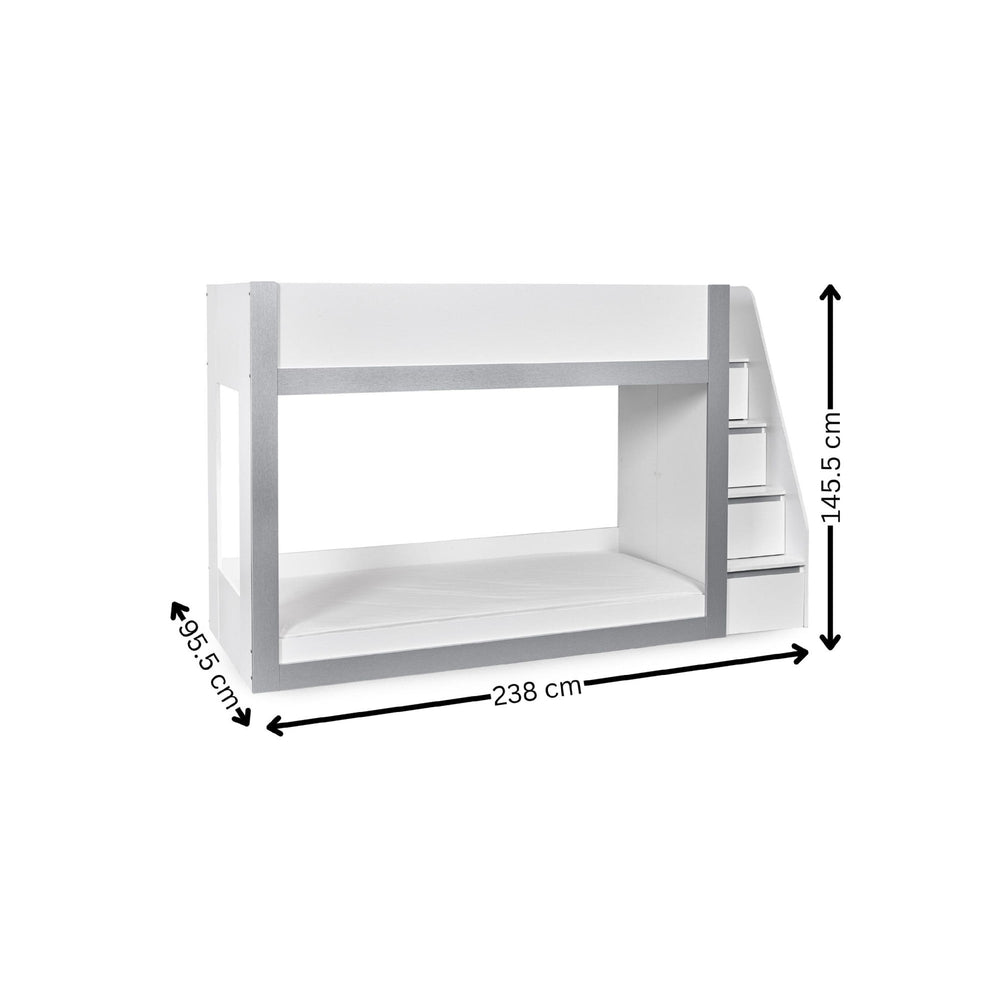 Gaia Bunk Bed - White - GAI002