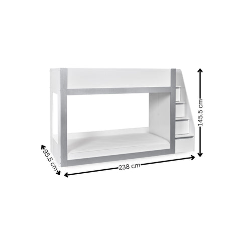 Gaia Bunk Bed - White - GAI002