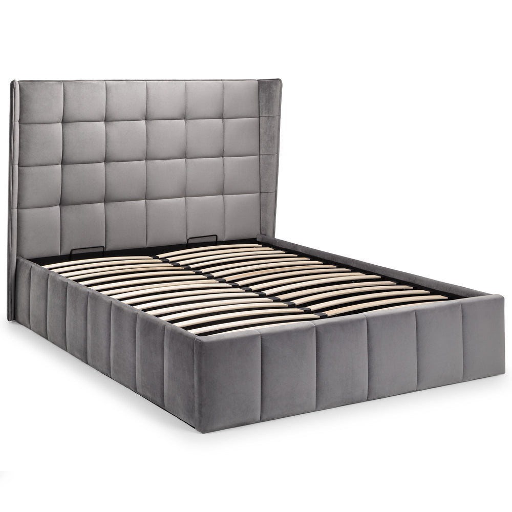Gatsby Storage Ottoman Bed - Light Grey / Double - GAT051