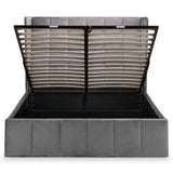 Gatsby Storage Ottoman Bed - Light Grey / Double - GAT051