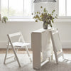 Gatan Small Gateleg Table With 2 Chairs - White - GAT201
