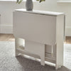 Gatan Small Gateleg Table With 2 Chairs - White - GAT201