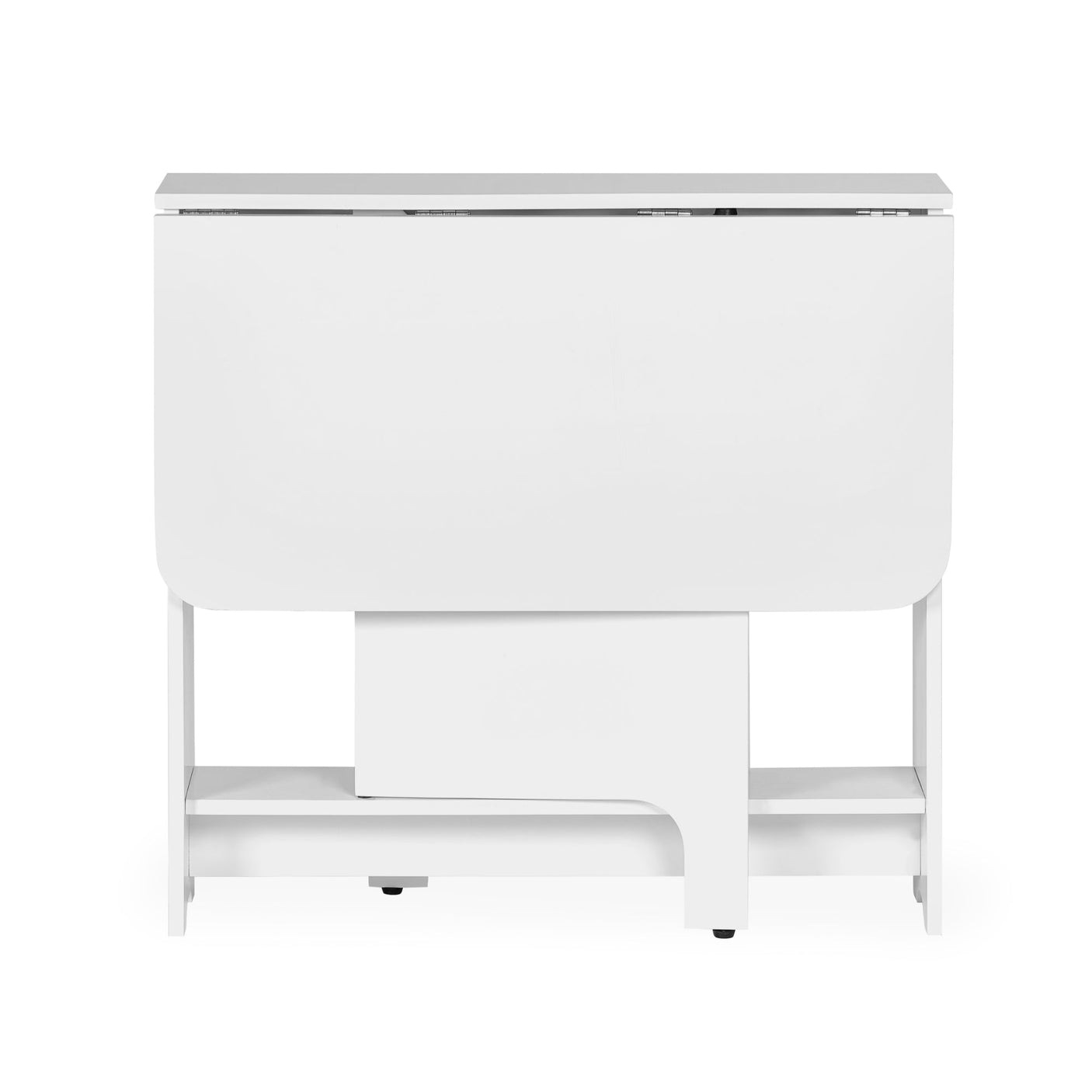 Gatan Small Gateleg Table With 2 Chairs - White - GAT201